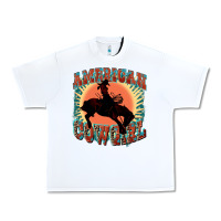 White American cowgirl 4th of july Urban Heavy Tee - FaDigitalArtStudio