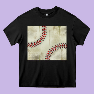 Dirty Baseball Pattern Heavy Core Tee Designed By Tumblerdesignbyshophia