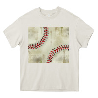 Cream dirty baseball pattern Heavy Core Tee - TumblerDesignByShophia