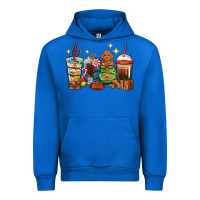 Cobalt Christmas coffee cups with Poodle Urban Hoodie - RanaPortraitStore