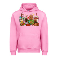Fuchsia Pink Christmas coffee cups with Poodle Urban Hoodie - RanaPortraitStore