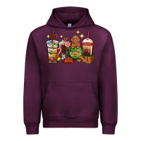 Mauve Wine Christmas coffee cups with Poodle Urban Hoodie - RanaPortraitStore
