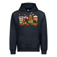 Navy Christmas coffee cups with Poodle Urban Hoodie - RanaPortraitStore