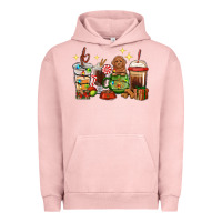 Pigment Salmon Christmas coffee cups with Poodle Urban Hoodie - RanaPortraitStore