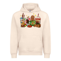 Sandshell Christmas coffee cups with Poodle Urban Hoodie - RanaPortraitStore