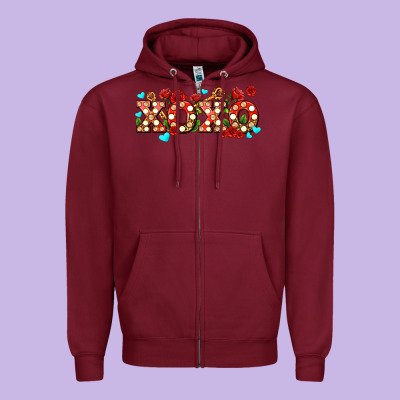 Xoxo Roses And Keys Zipper Hoodie Designed By Adodesignshop