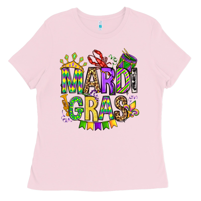 Mardi Gras Olivia Ladies Tee by OliviaCreatesArt | Teevron