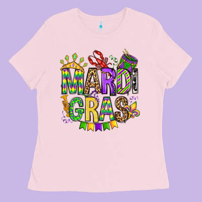 Mardi Gras Olivia Ladies Tee Designed By Oliviacreatesart