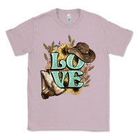Lilac Love boots hat western Cowboy Classic Tee - HowdyJamesFarm