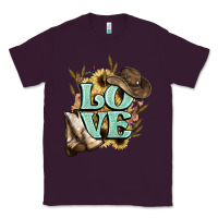 Plum Love boots hat western Cowboy Classic Tee - HowdyJamesFarm