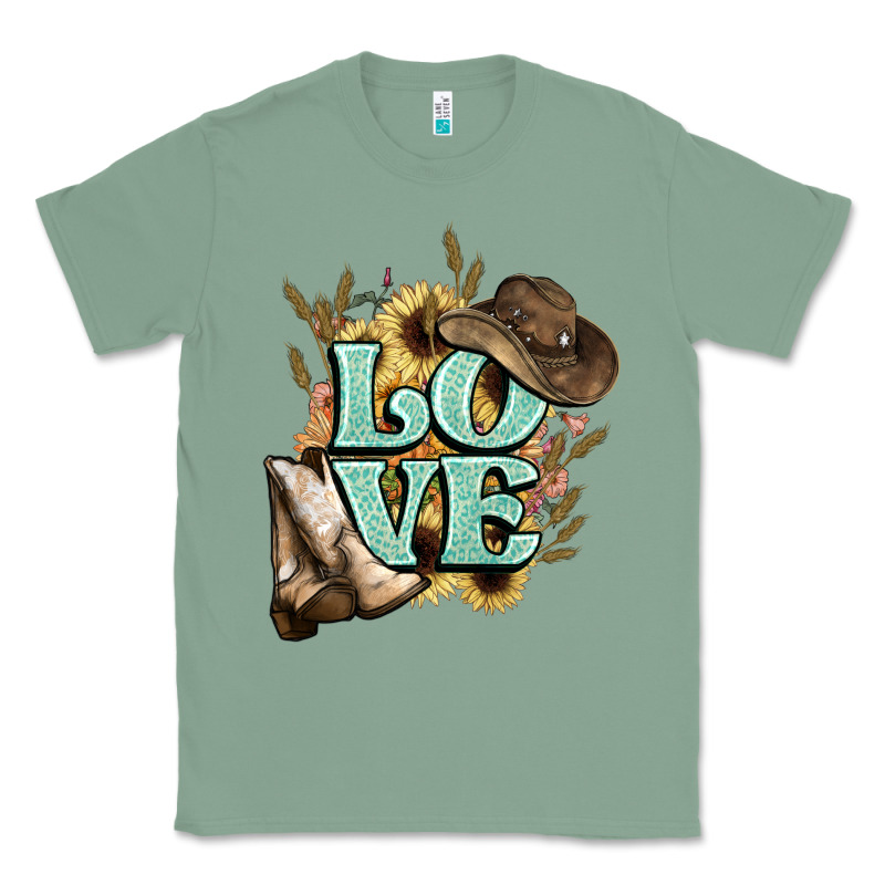 Love Boots Hat Western Cowboy Classic Tee by HowdyJamesFarm | Teevron