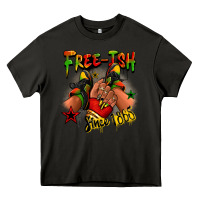 Asphalt Free-ish since 1865 Juneteenth black girl sneakers Heavy Core Tee - RanaPortraitStore