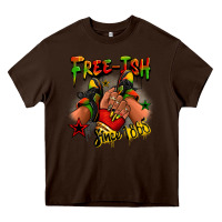 Chocolate Brown Free-ish since 1865 Juneteenth black girl sneakers Heavy Core Tee - RanaPortraitStore