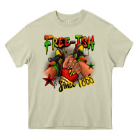 Mossy Free-ish since 1865 Juneteenth black girl sneakers Heavy Core Tee - RanaPortraitStore