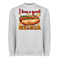 Heather Grey i love a good weiner Heavyweight Sweatshirt - AdoDesignShop