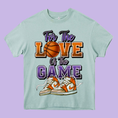For The Love Of The Game Basketball Heavy Core Tee Designed By Howdyjamesfarm