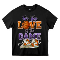 Black for the love of the game basketball Heavy Core Tee - HowdyJamesFarm