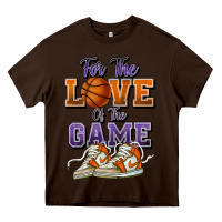 Chocolate Brown for the love of the game basketball Heavy Core Tee - HowdyJamesFarm