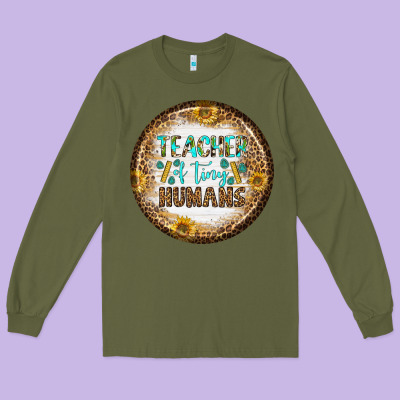 Teacher Of Tiny Earrings Long Sleeve Tee Designed By Bundleandbundleshop