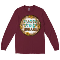 Burgundy teacher of tiny earrings Long Sleeve Tee - BundleAndBundleShop