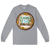 Heather Grey teacher of tiny earrings Long Sleeve Tee - BundleAndBundleShop