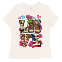 Bone love valentine's day army boots olivia Ladies Tee - OliviaCreatesArt