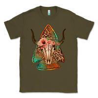 Army Green bullskull arrowhead Classic Tee - Jasminsmagicworld