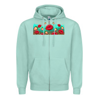 Seafoam lips and strawberries Zipper Hoodie - AdoDesignShop