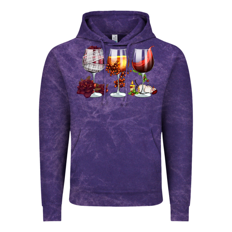 Hallothanksmas Halloween Thanksgiving  Christmas Wine Vintage Hoodie by FaDigitalArtStudio | Teevron