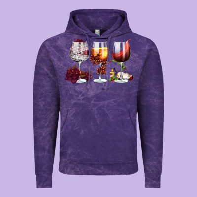 Hallothanksmas Halloween Thanksgiving  Christmas Wine Vintage Hoodie Designed By Fadigitalartstudio