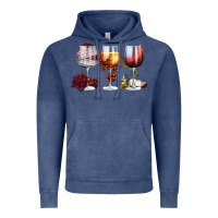 Vintage Denim hallothanksmas halloween thanksgiving  christmas wine Vintage Hoodie - FaDigitalArtStudio