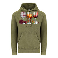 Vintage Olive hallothanksmas halloween thanksgiving  christmas wine Vintage Hoodie - FaDigitalArtStudio
