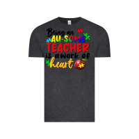 Vintage Black Being an au some teacher is a work of the heart Vintage Tee - FaDigitalArtStudio