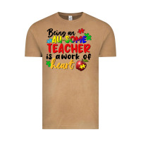 Vintage Camel Being an au some teacher is a work of the heart Vintage Tee - FaDigitalArtStudio