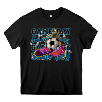 Black Game day soccer Heavy Core Tee - HowdyJamesFarm
