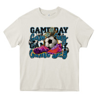 Cream Game day soccer Heavy Core Tee - HowdyJamesFarm