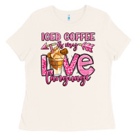 Bone iced coffee is my love language Ladies Tee - OliviaCreatesArt