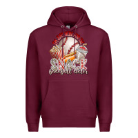 Burgundy i am just here for the snack baseball sister Premium Hoodie - RacoonDesign