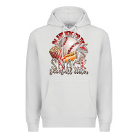 Dove Grey i am just here for the snack baseball sister Premium Hoodie - RacoonDesign