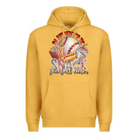 Mustard i am just here for the snack baseball sister Premium Hoodie - RacoonDesign