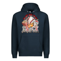 Navy i am just here for the snack baseball sister Premium Hoodie - RacoonDesign