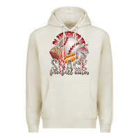 Oatmeal Heather i am just here for the snack baseball sister Premium Hoodie - RacoonDesign