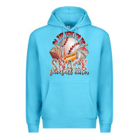 Ocean Blue i am just here for the snack baseball sister Premium Hoodie - RacoonDesign