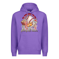 Purple i am just here for the snack baseball sister Premium Hoodie - RacoonDesign