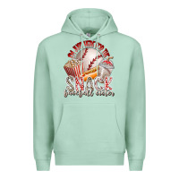 Seafoam i am just here for the snack baseball sister Premium Hoodie - RacoonDesign