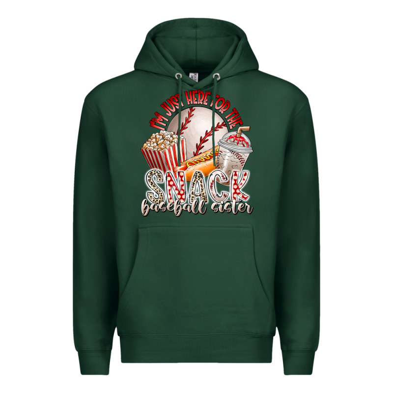 I Am Just Here For The Snack Baseball Sister Premium Hoodie by RacoonDesign | Teevron