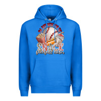 True Royal i am just here for the snack baseball sister Premium Hoodie - RacoonDesign