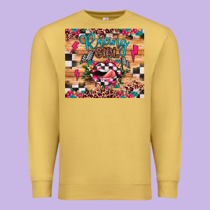 Racing Girl Premium Sweatshirt Designed By Jahusdesignshop