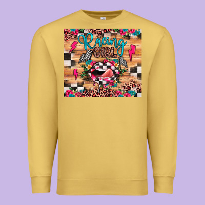 Racing Girl Premium Sweatshirt Designed By Jahusdesignshop
