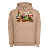 Pigment Burro Christmas coffee cups with Bull Terrier Urban Hoodie - RanaPortraitStore